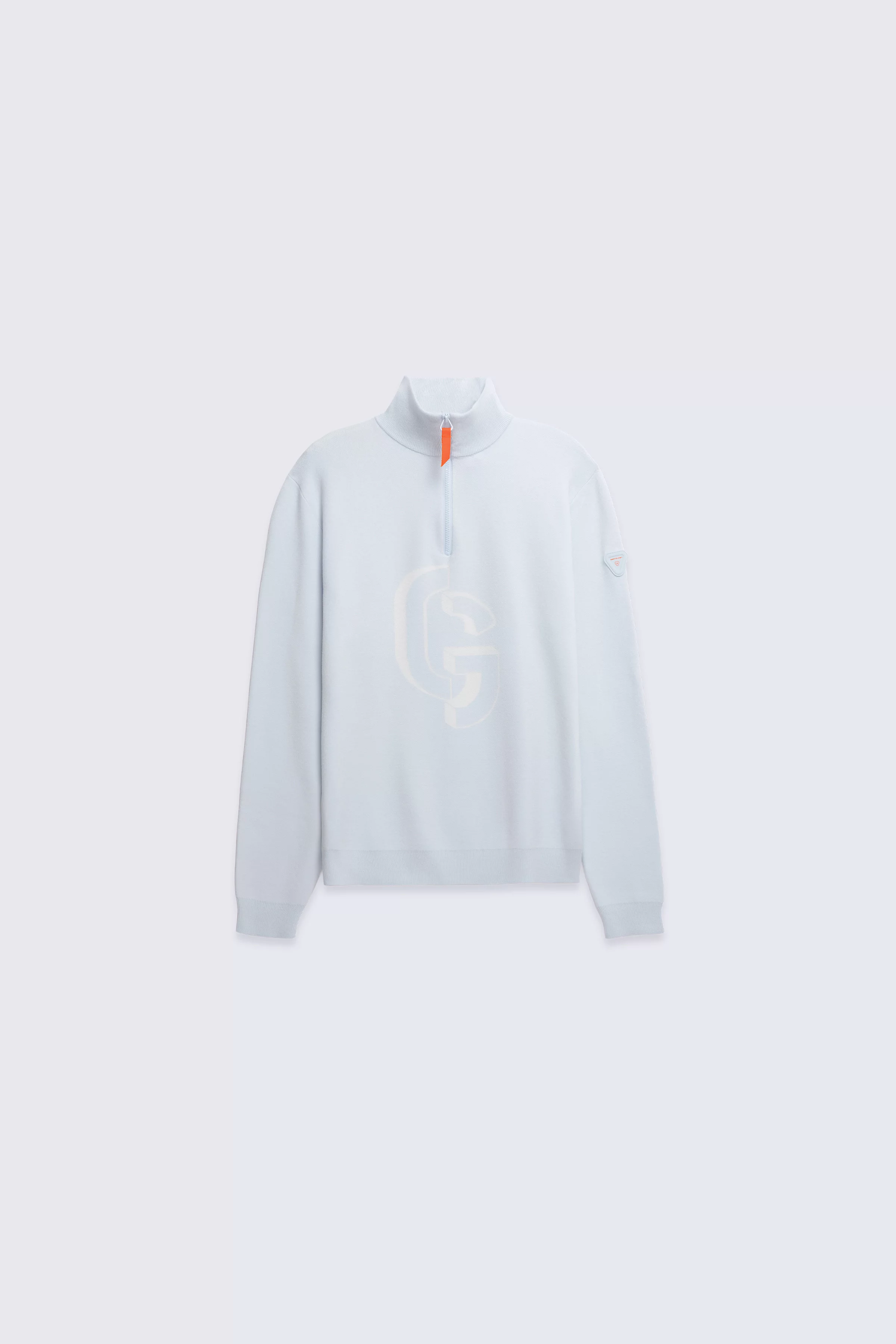 Pull en maille jacquard col camionneur Little Lewis enfant glacier - - Gertrude