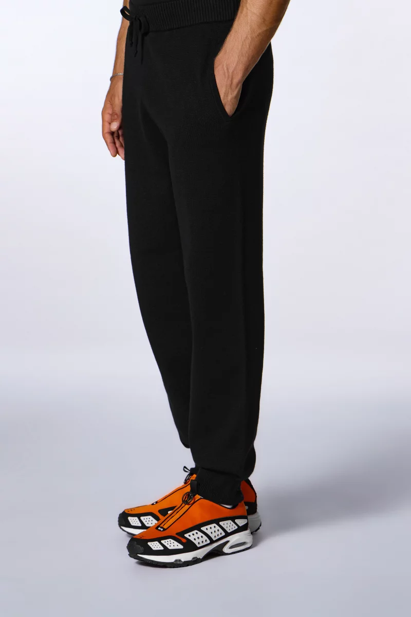 Maxime black unisex knit jogging pants - Gertrude