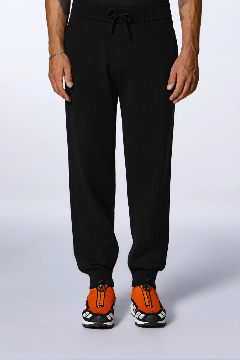 Maxime black unisex knit jogging pants - Gertrude