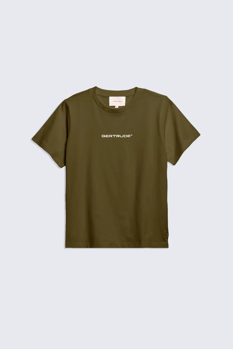 T-shirt en coton à manches courtes Leopoldine khaki femme - - Gertrude