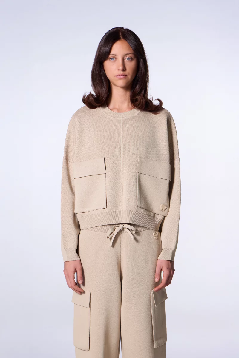 Women's Chandler Suede Puff Sleeve Knit Sweater - Gertrude