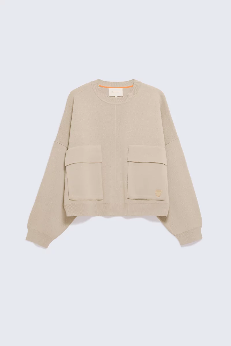 Women's Chandler Suede Puff Sleeve Knit Sweater - Gertrude