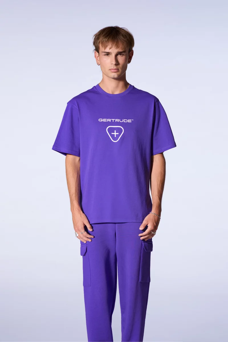 T-shirt en coton à manches courtes Leonce Logo pensee homme - - Gertrude