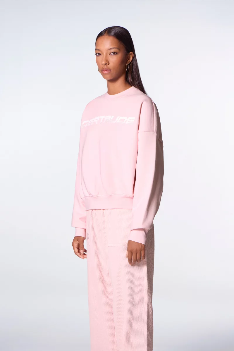 Sweat col rond avec logo printé graphique Cath Speedy poudre femme - - Gertrude Sweat col rond avec logo printé graphique Cath Speedy poudre femme - - Gertrude