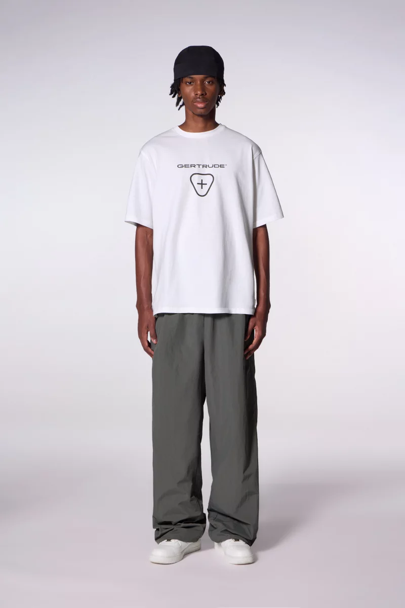 Leonce Logo Optic White Men's Short-Sleeve Cotton T-Shirt - Gertrude