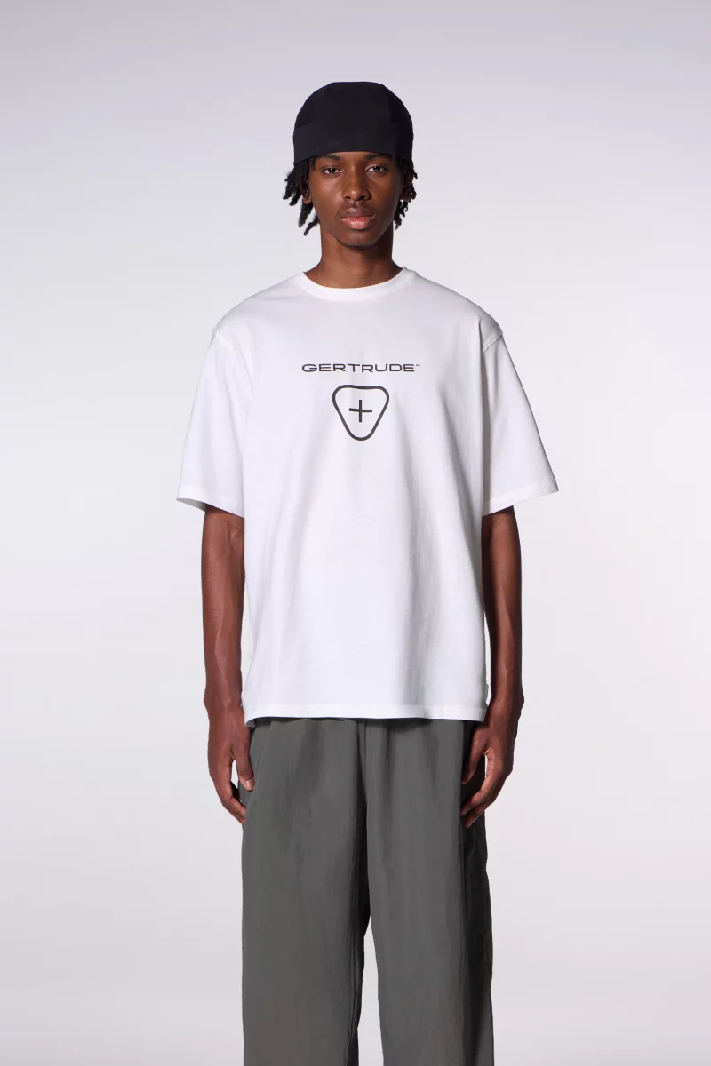T-shirt en coton à manches courtes Leonce Logo optic white homme - - Gertrude T-shirt en coton à manches courtes Leonce Logo optic white homme - - Gertrude