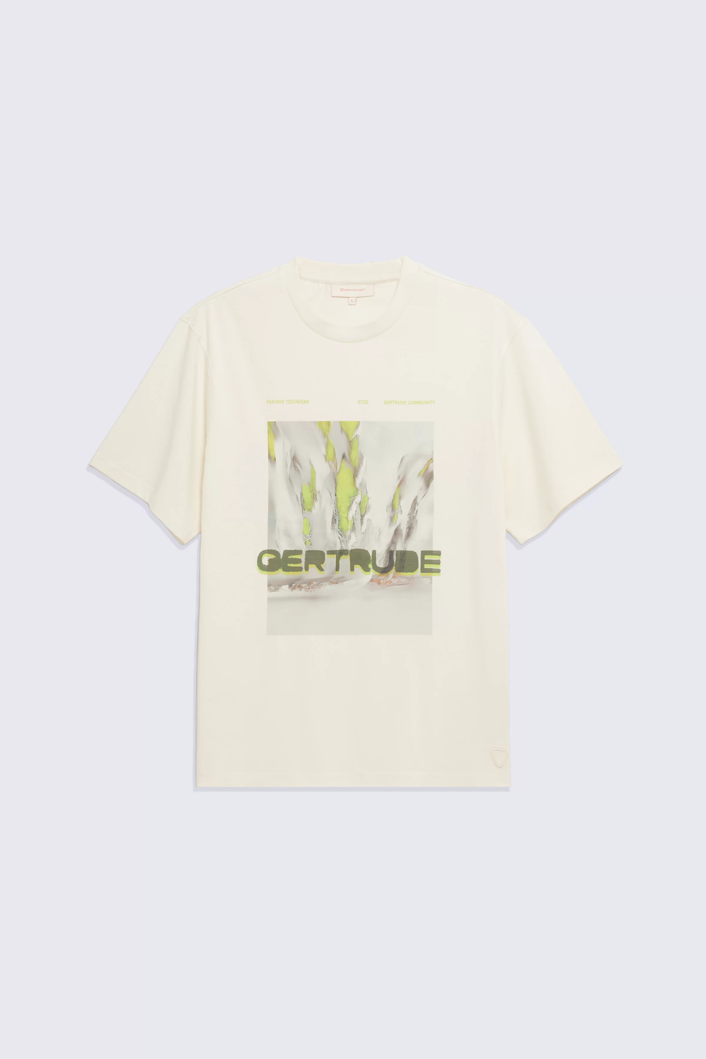 T-shirt en coton avec motif graphique Leonce Water crème homme - - Gertrude