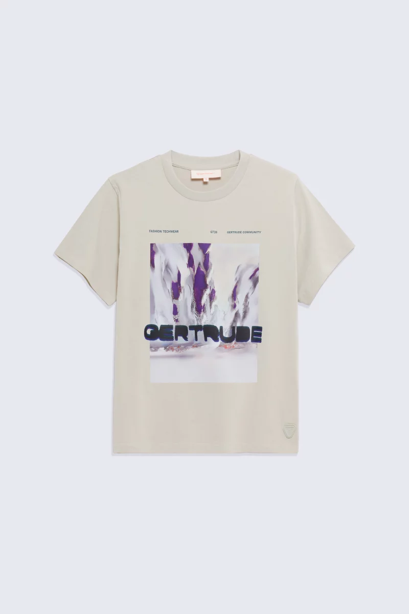 T-shirt en coton avec motif graphique Leopoldine Water beton femme - - Gertrude