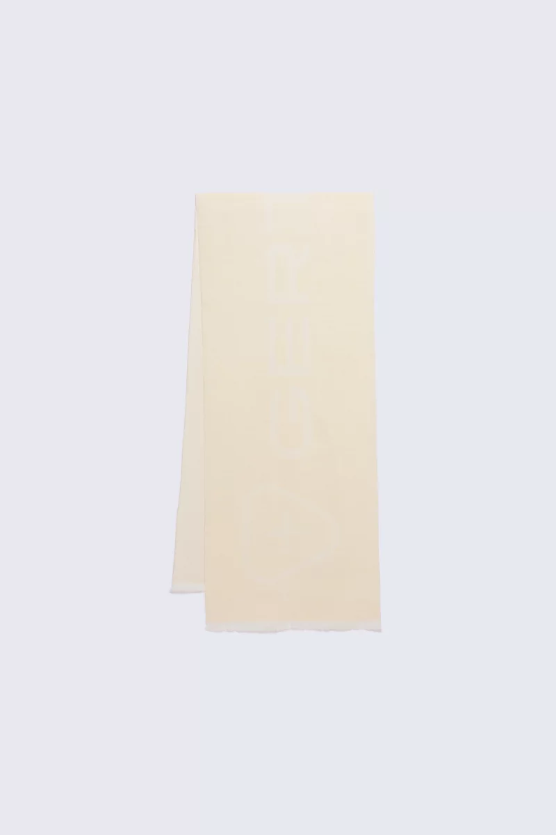 Two-tone unisex scarf Mathilde cream - Gertrude