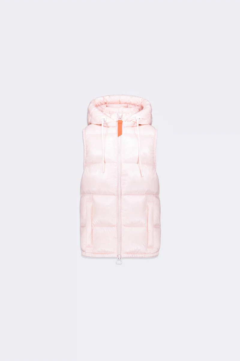 Little Cesar sleeveless hooded puffer jacketchildren's powder pink - Gertrude
