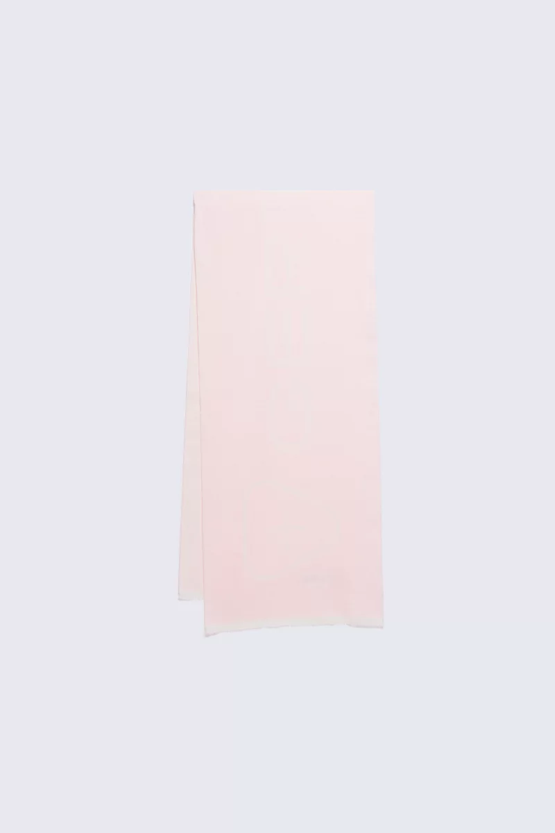 Mathilde two-tone unisex scarf in powder pink - Gertrude