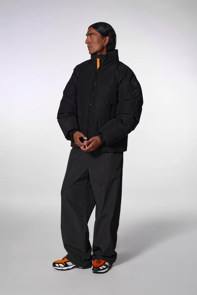 Gael black unisex oversized ripstop puffer jacket - Gertrude