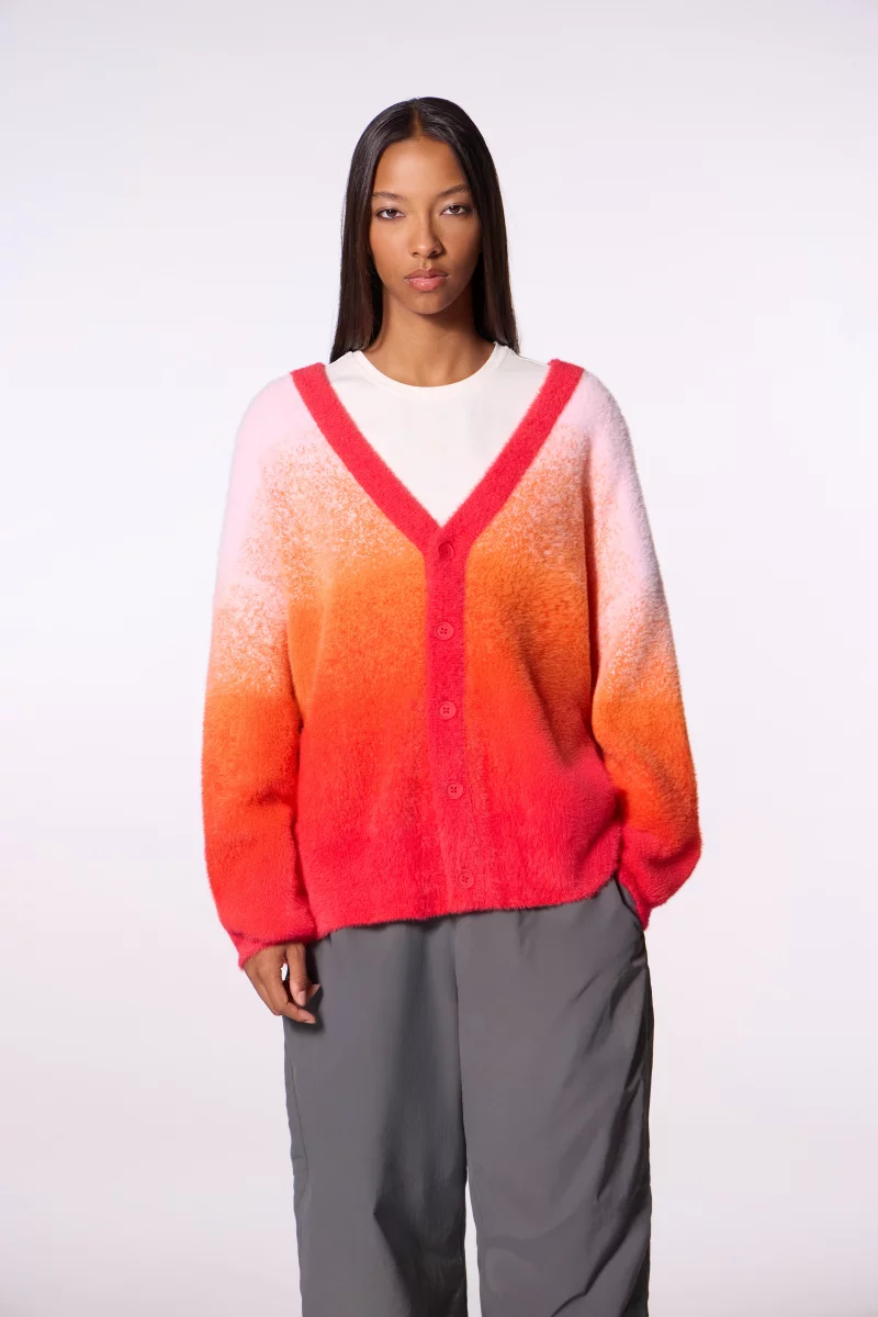 Gilet mixte long en maille duveteuse brossée Davide gradredpoudr - Gertrude Gilet mixte long en maille duveteuse brossée Davide gradredpoudr - Gertrude