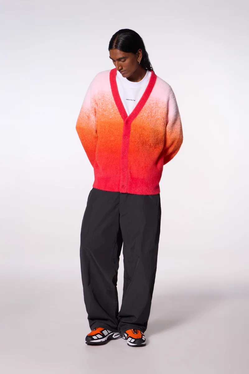 Gilet mixte long en maille duveteuse brossée Davide gradredpoudr - Gertrude