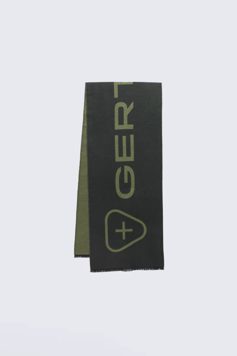 Mathilde two-tone khaki unisex scarf - Gertrude