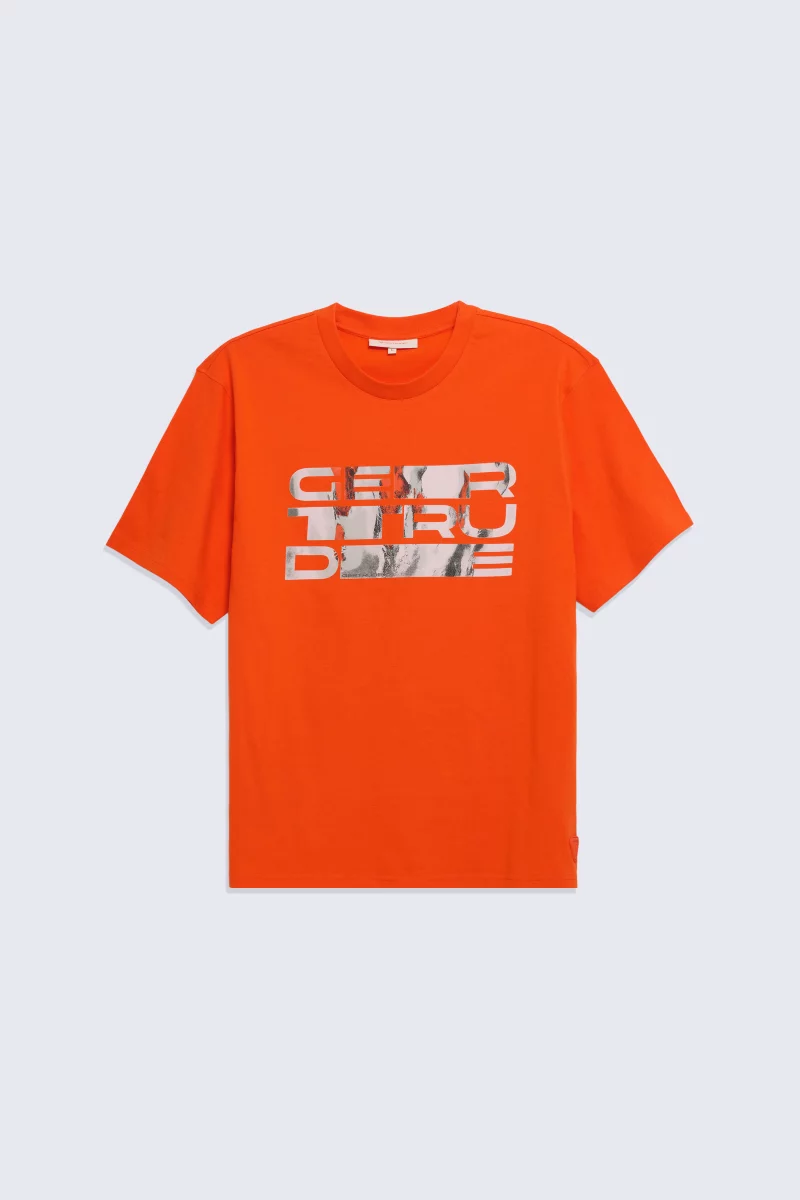 Men's cotton T-shirt with graphic print by Leonce Display - Gertrude