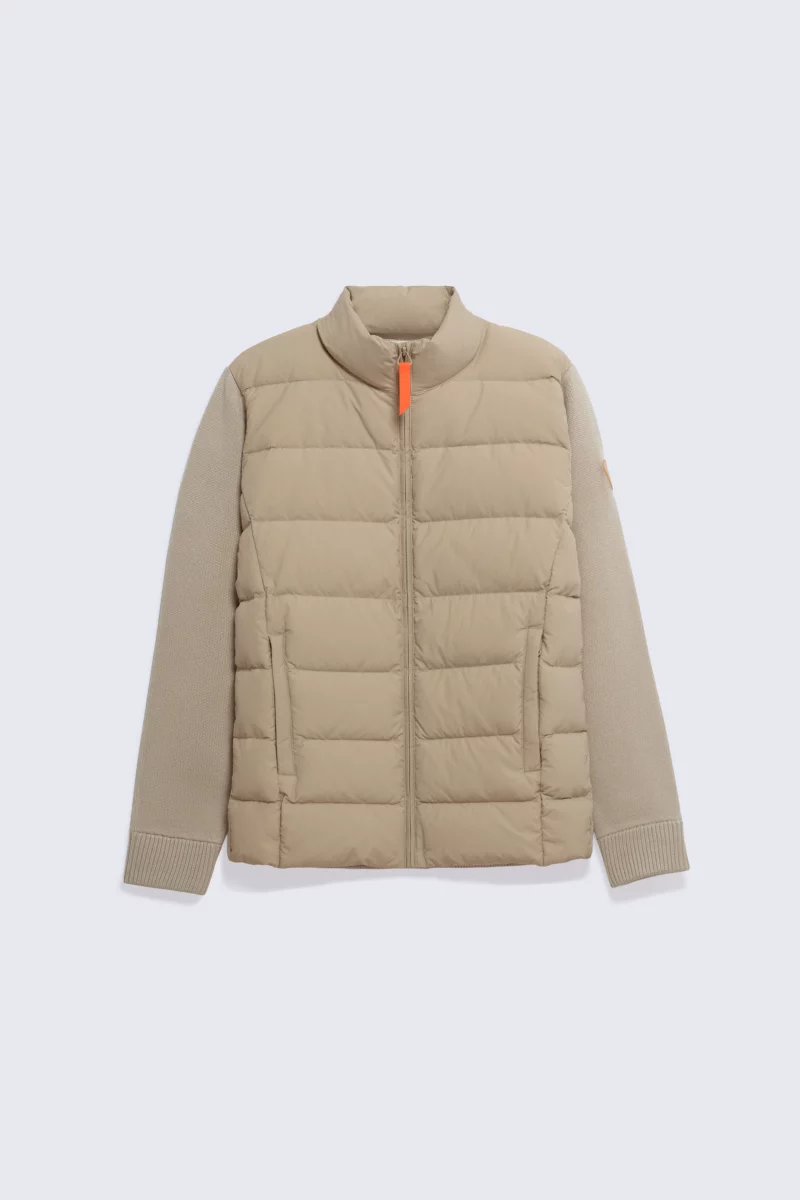 Alessandro men's two-tone quilted suede zip-up cardigan - Gertrude