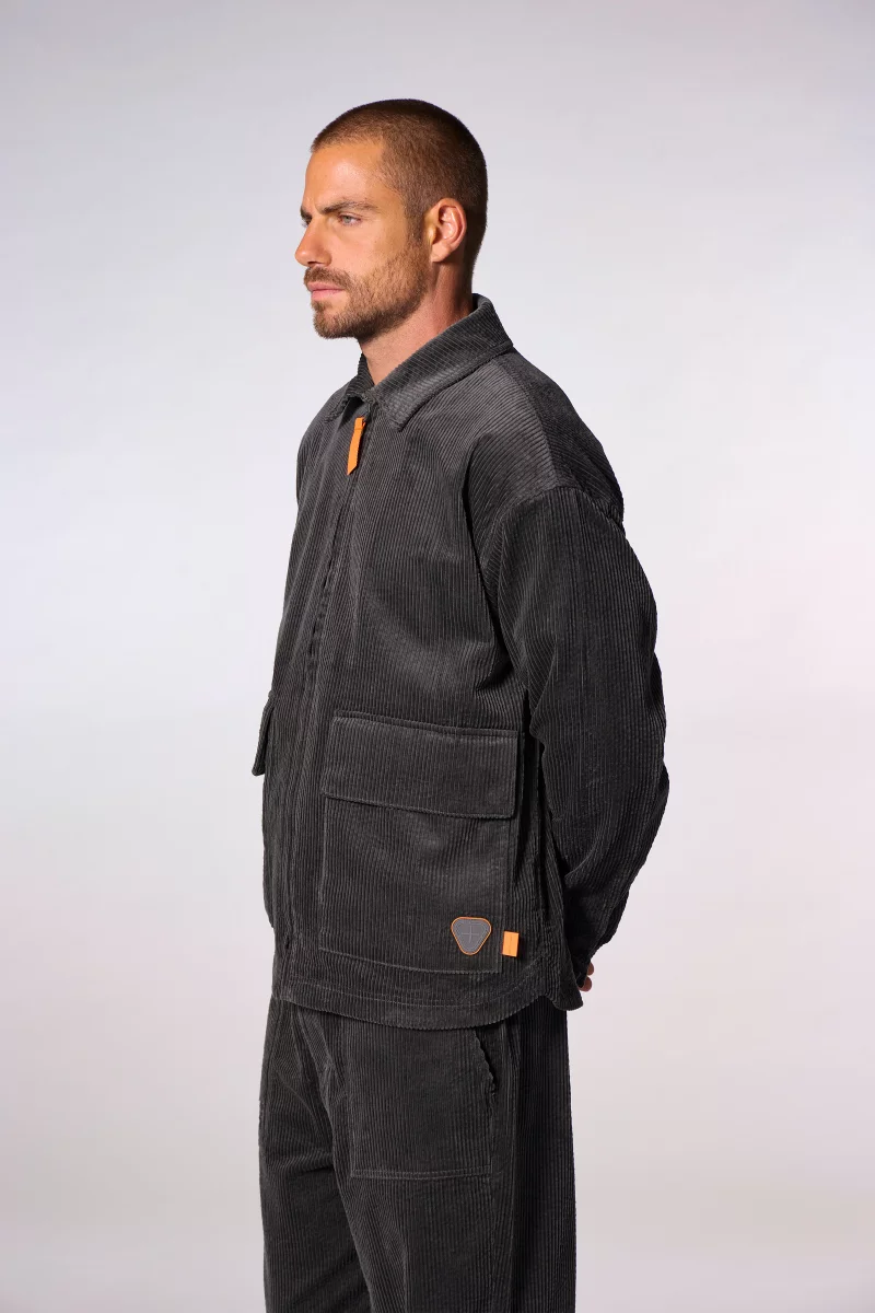 Aston stone corduroy shirt jacket - Gertrude