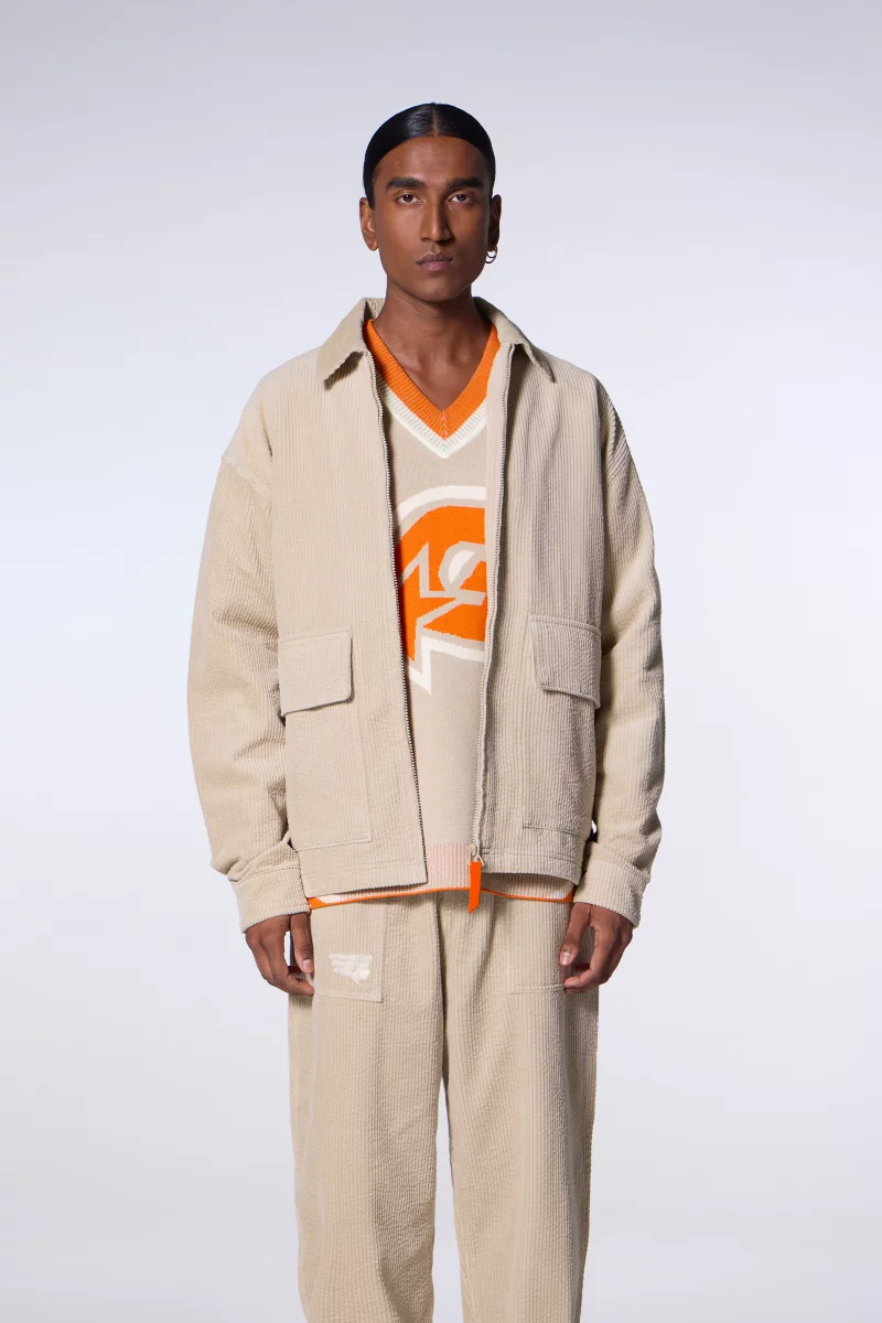 Gertrude Aston suede corduroy shirt jacket