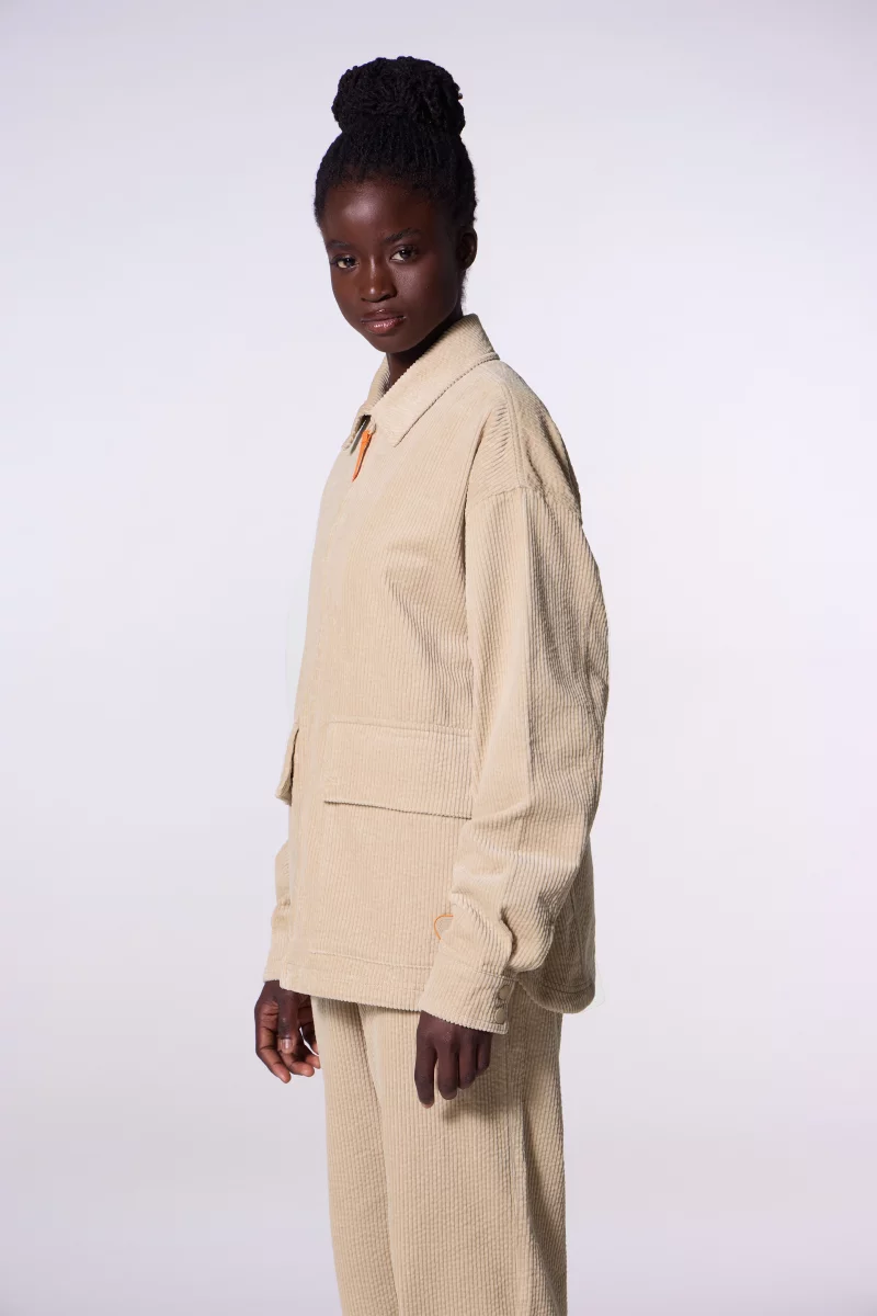 Gertrude Aston suede corduroy shirt jacket