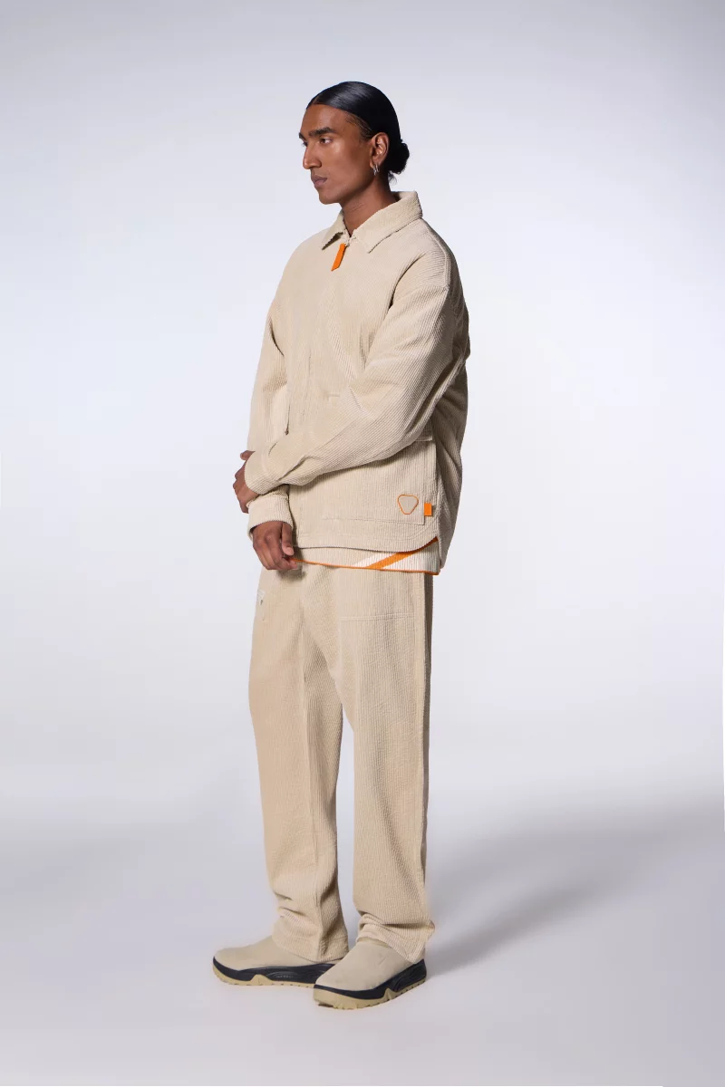 Veste chemise micte en velours côtelé Aston daim - Gertrude