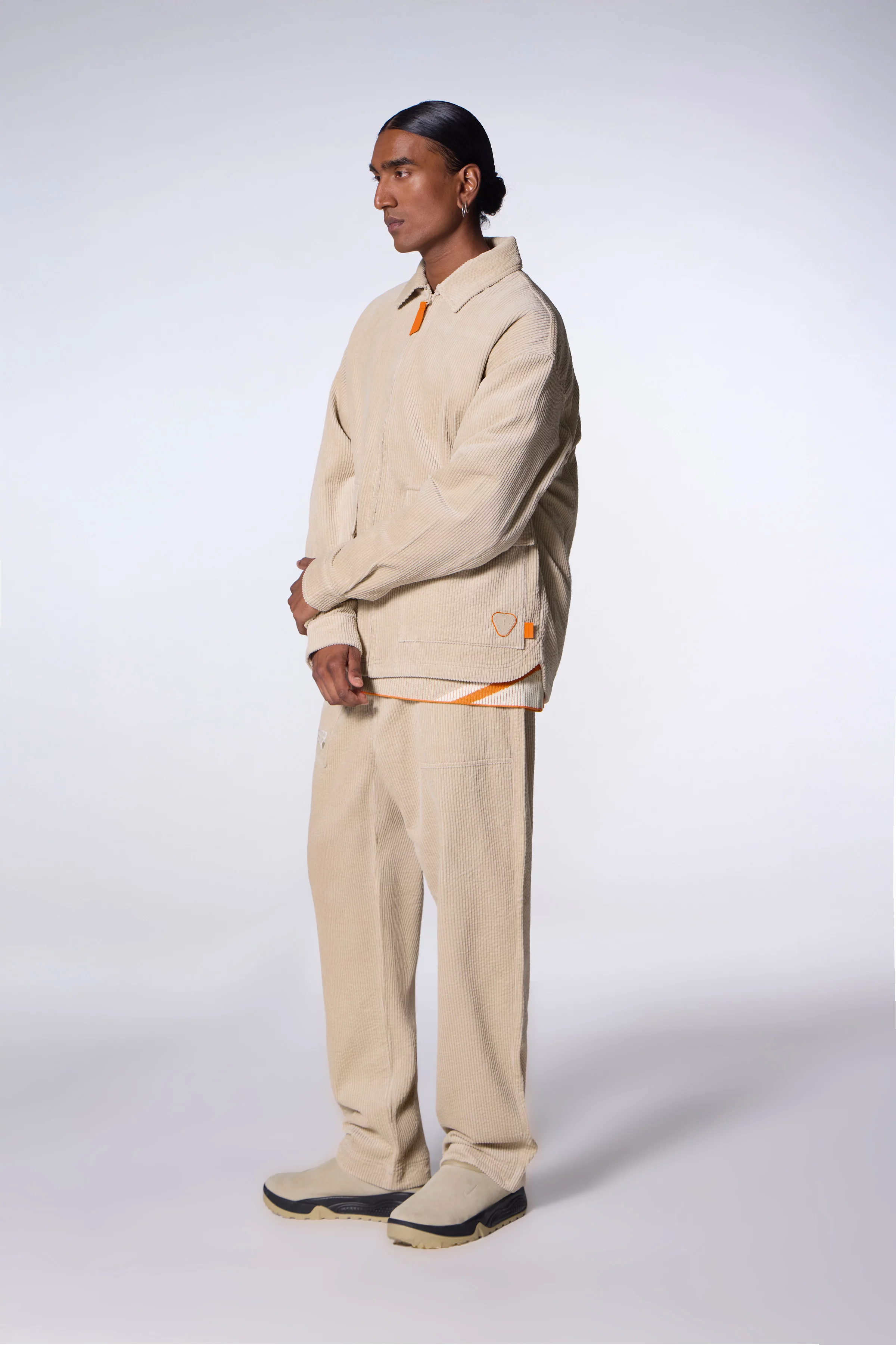 Gertrude Aston suede corduroy shirt jacket