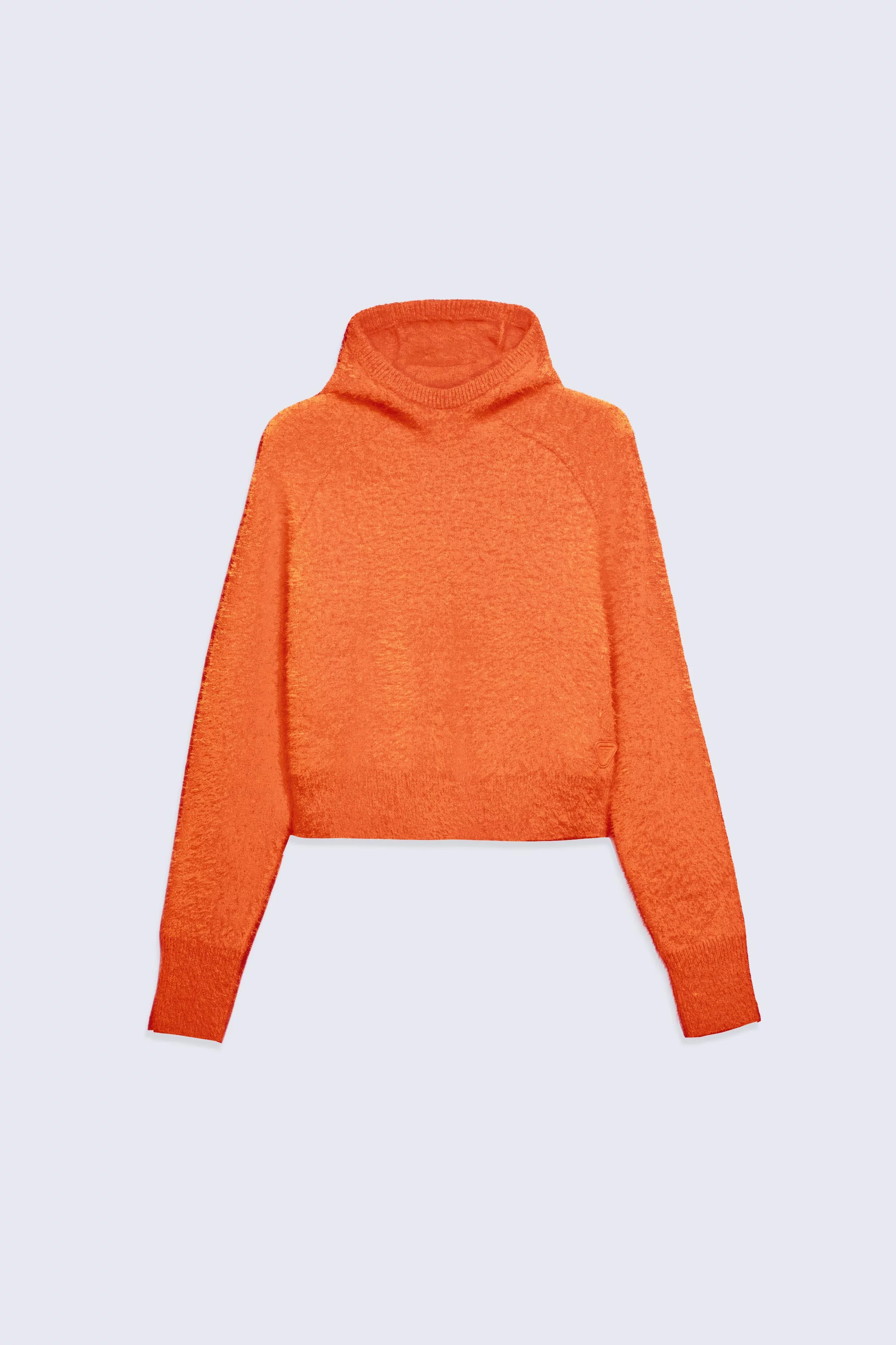 Antonina Rouget women's brushed fluffy knit sweater with hood - Gertrude
