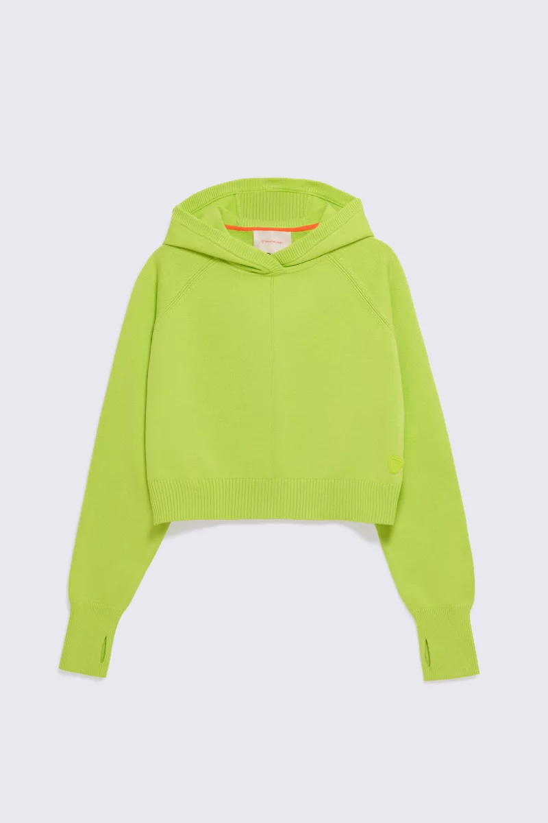 Delphine Acid Women's Cropped Hooded Knit Sweater - Gertrude