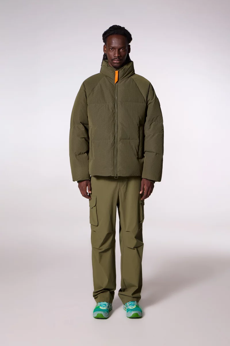 Gael khaki oversized ripstop unisex down jacket - Gertrude