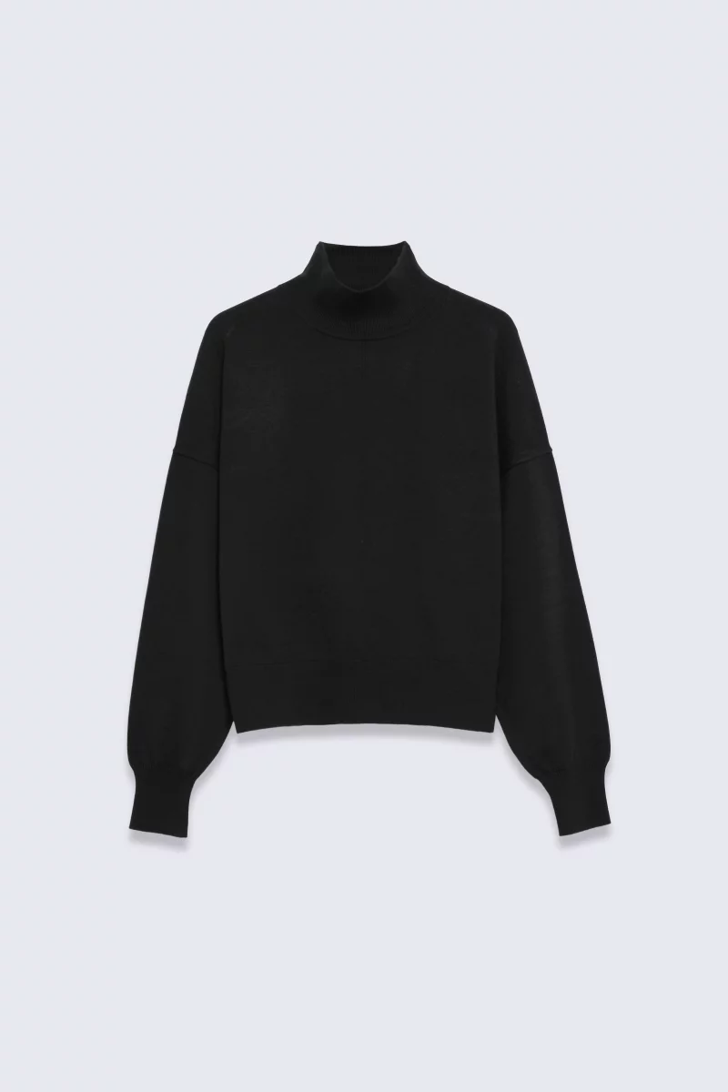 Pull col cheminée en maille Anais black femme - - Gertrude Pull col cheminée en maille Anais black femme - - Gertrude