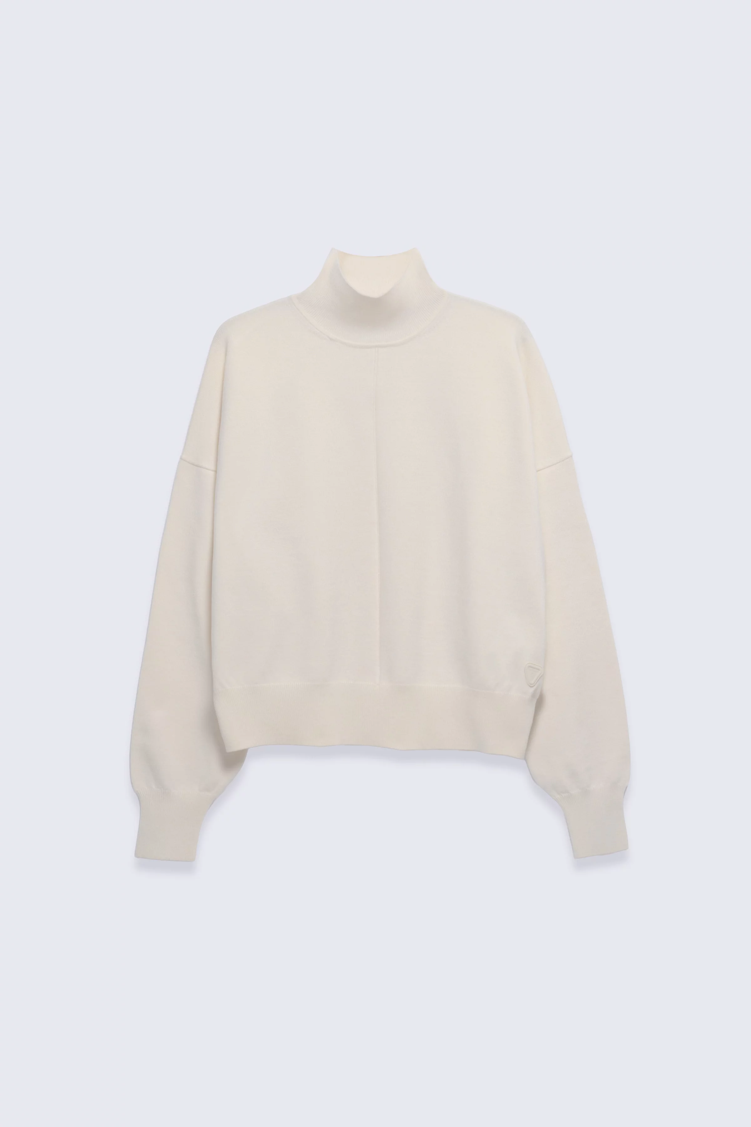 Anais cream knit turtleneck sweater for women - Gertrude