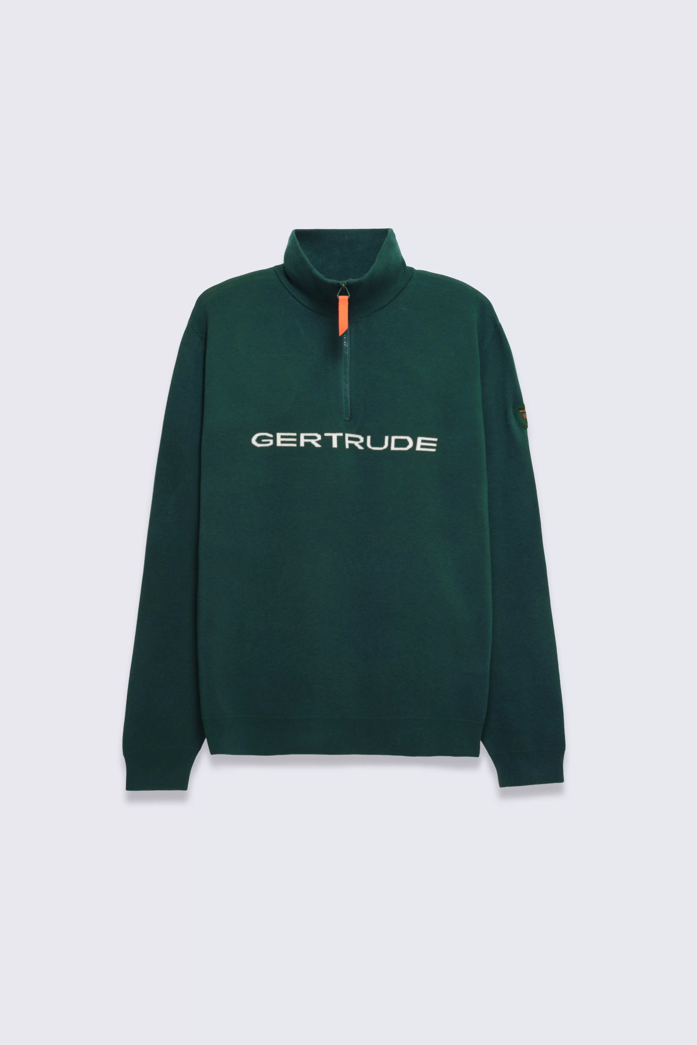 Pull mixte col camionneur logo en maille jacquard Lewis - Gertrude foret - Gertrude