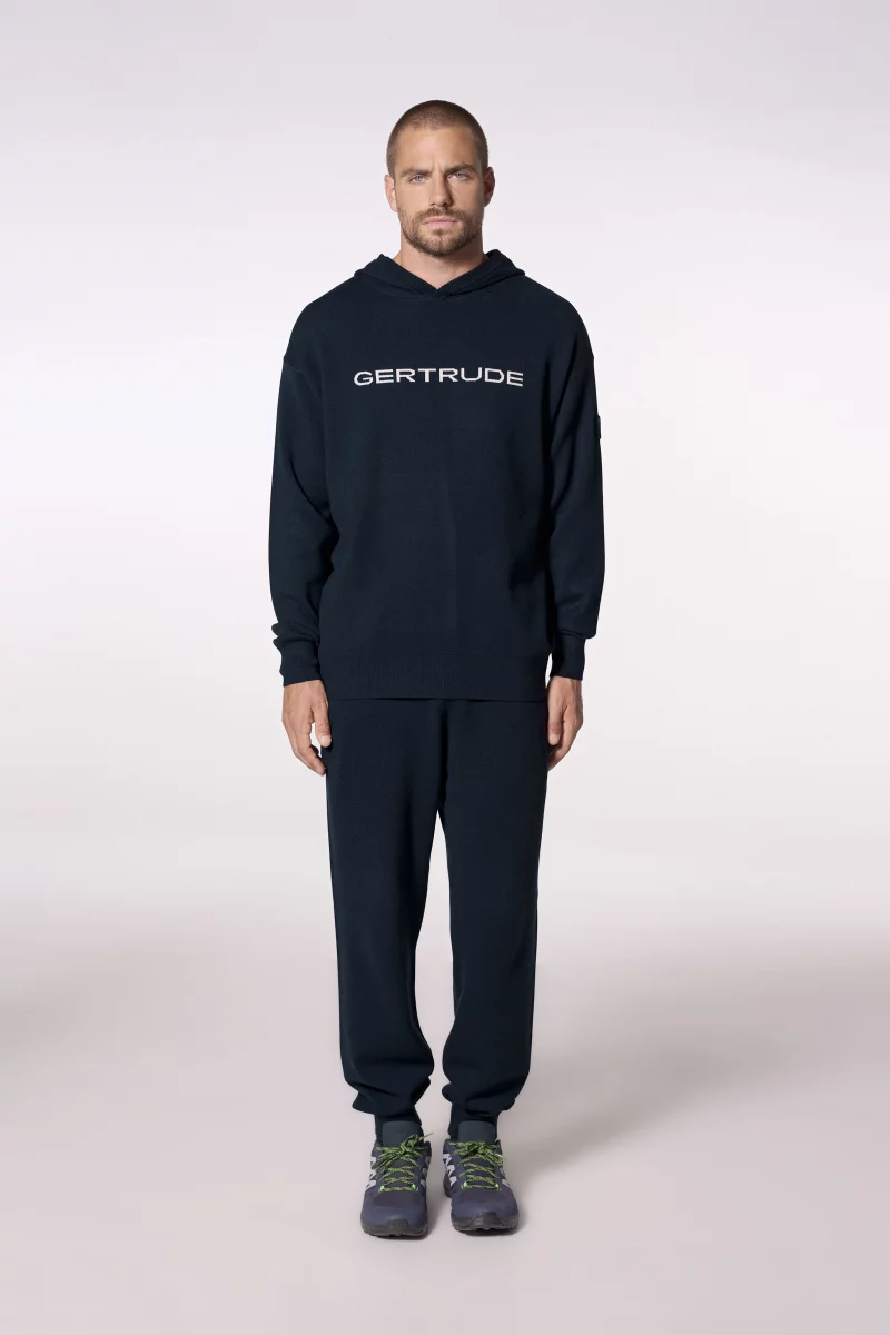 Pull à capuche bicolore en maille jacquard Philippo night homme - - Gertrude