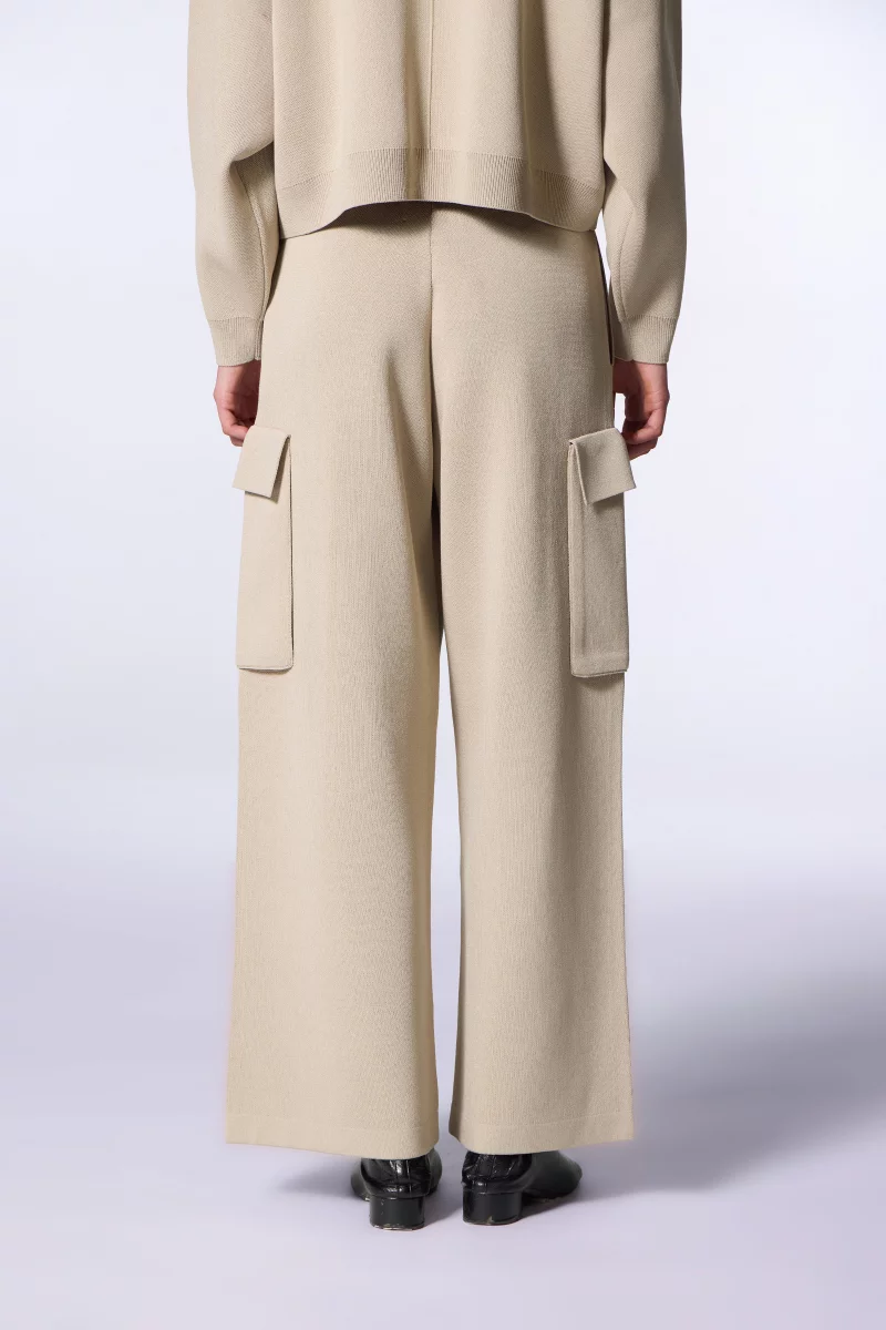 Pantalon en maille poches cargo Alpha daim - Gertrude