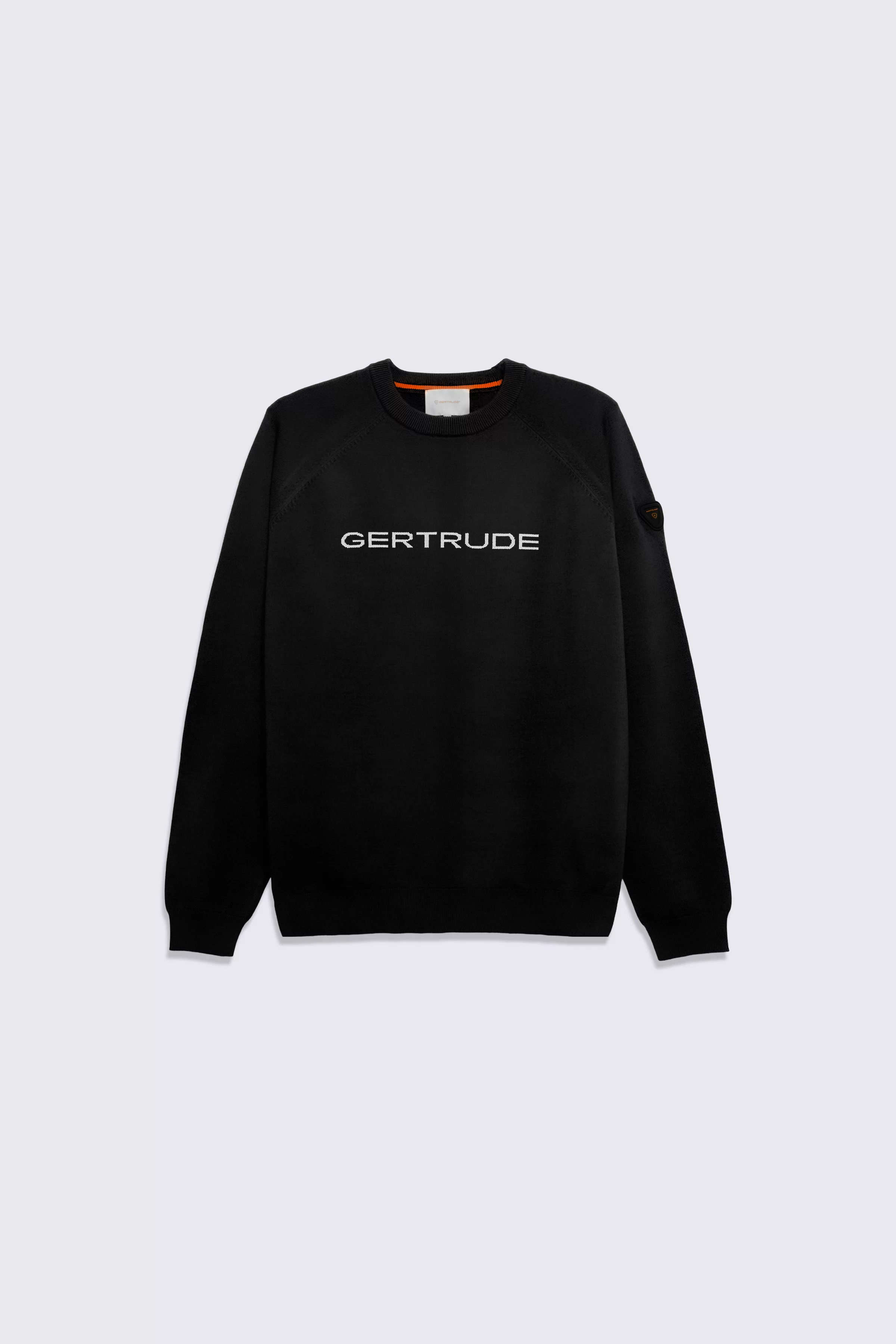 Little Alain children's black crew neck knit sweater - Gertrude