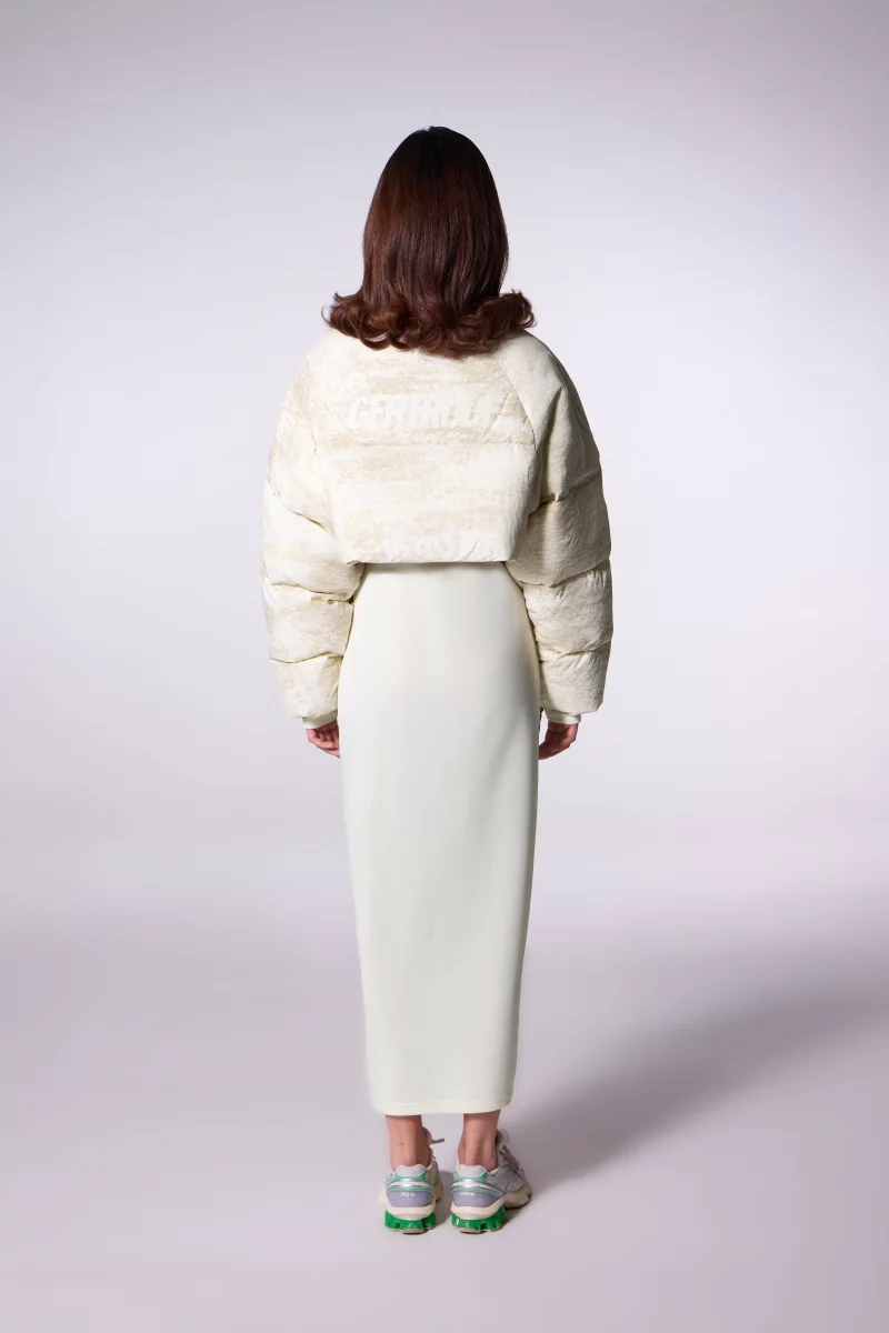 Doudoune courte imprimée Albane brume femme - - Gertrude Doudoune courte imprimée Albane brume femme - - Gertrude