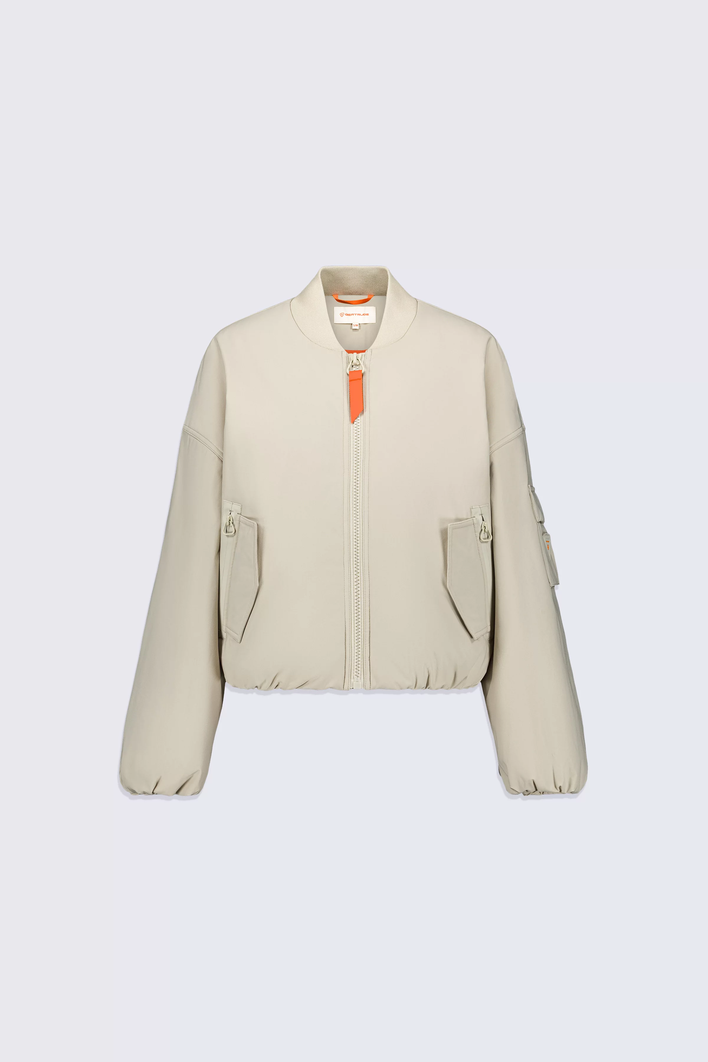 Suni-W concrete oversized short bomber jacket for women - Gertrude